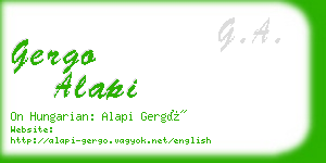 gergo alapi business card